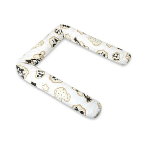 Aparatoare pentru patut, Qmini, Tip rulou, Cu husa detasabila, Lungime 180 cm, Din bumbac certificat Oeko Tex Standard 100, Mickey Mouse