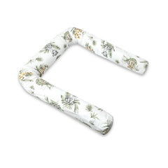 Aparatoare pentru patut, Qmini, Tip rulou, Cu husa detasabila, Lungime 180 cm, Din bumbac certificat Oeko Tex Standard 100, Safari
