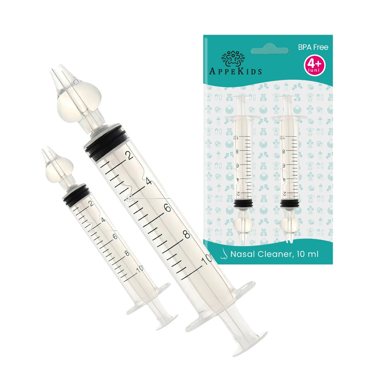 Set 2 seringi pentru lavaj nazal, APPEKIDS, 10ml, 4Luni+ - gogobaby.ro