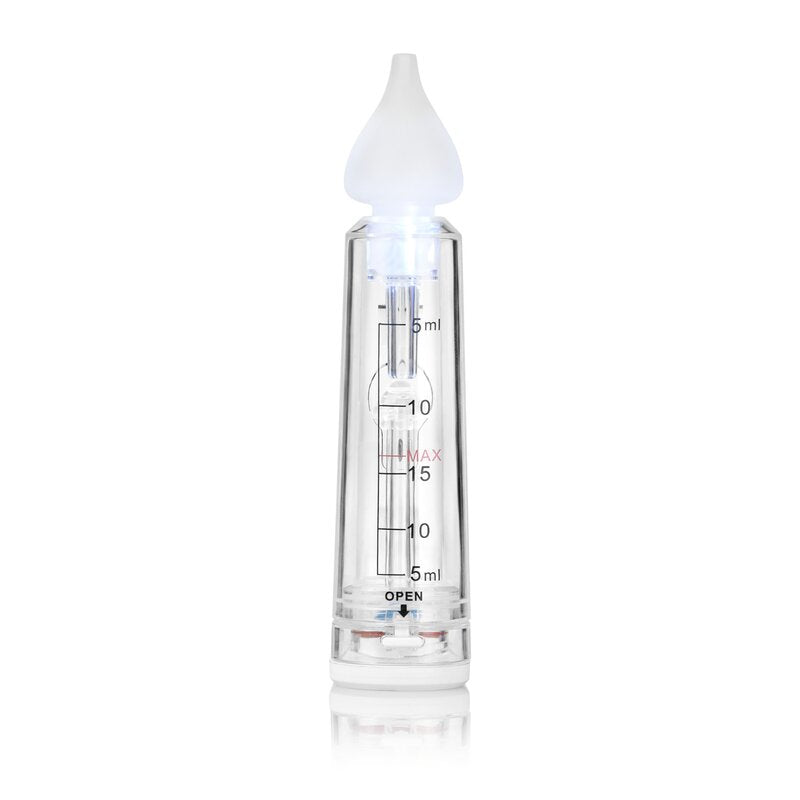 Aspirator nazal electric, Lionelo, Babyair Flow, Multifunctional, 9 trepte de aspirare, Functionare wireless pana la 2.5 h, Silentios, Functie de lampa, 3 varfuri din silicon, Perie de curatare inclusa, Cablu de incarcare USB-C, Alb