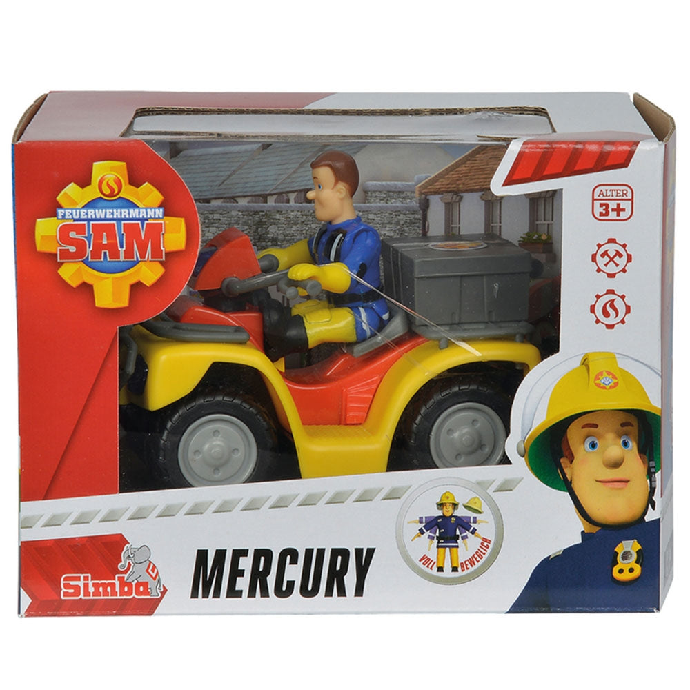 ATV Simba Fireman Sam, Sam Mercury Quad cu figurina Sam si accesorii - gogobaby.ro