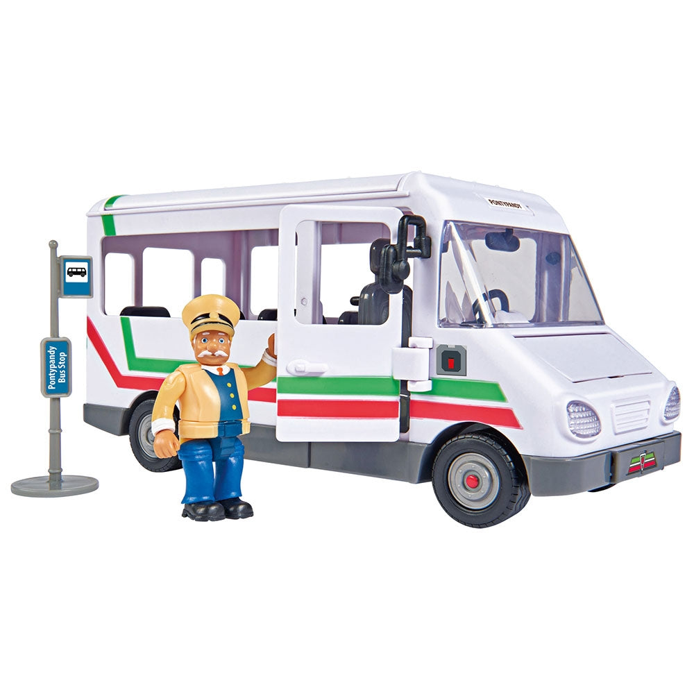 Autobuz Simba Fireman Sam Trevors Bus cu figurina si accesorii - gogobaby.ro