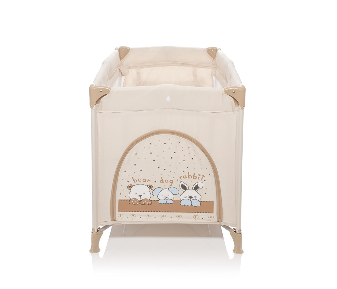 ZOPA - Patut pliant 2 nivele Nanny Animal Beige - gogobaby.ro