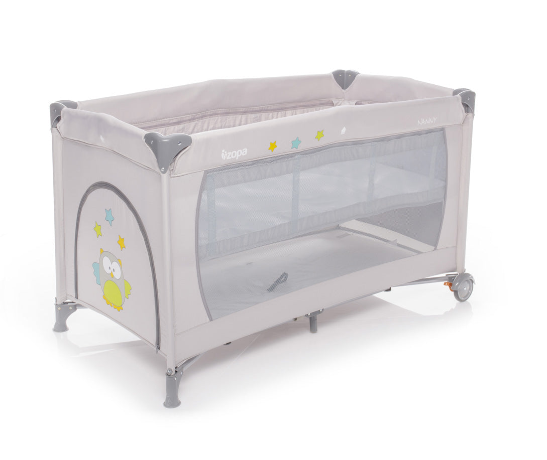 ZOPA - Patut pliant 2 nivele Nanny Griffin Grey - gogobaby.ro