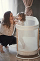 BabyBjorn - Patut reglabil pe inaltime din mesh, Alb