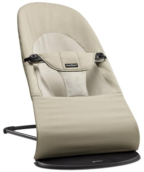 BabyBjorn - Balansoar Balance Soft Khaki cu detalii Negre, Bumbac - gogobaby.ro
