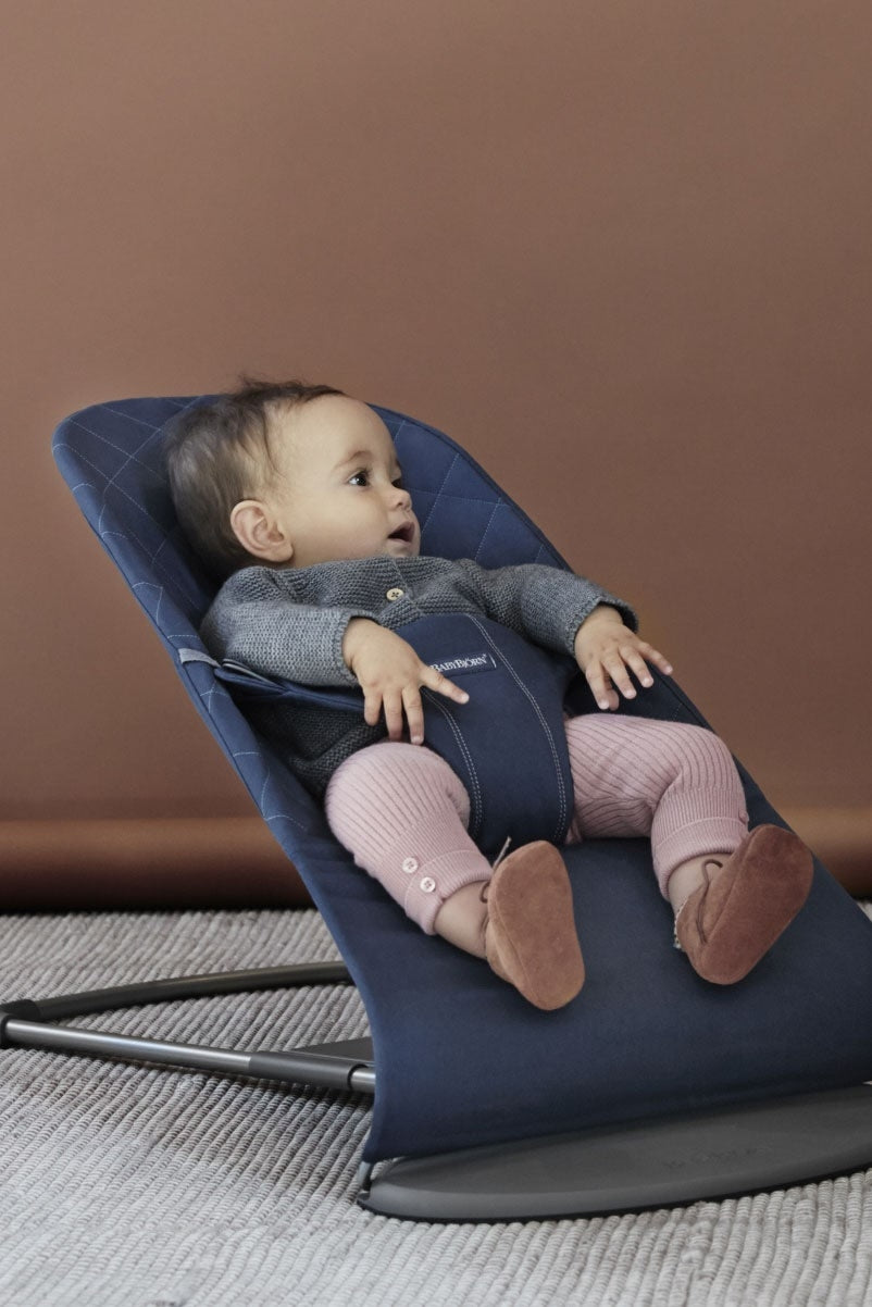 BabyBjorn - Balansoar Bliss Midnight Blue, Bumbac - gogobaby.ro