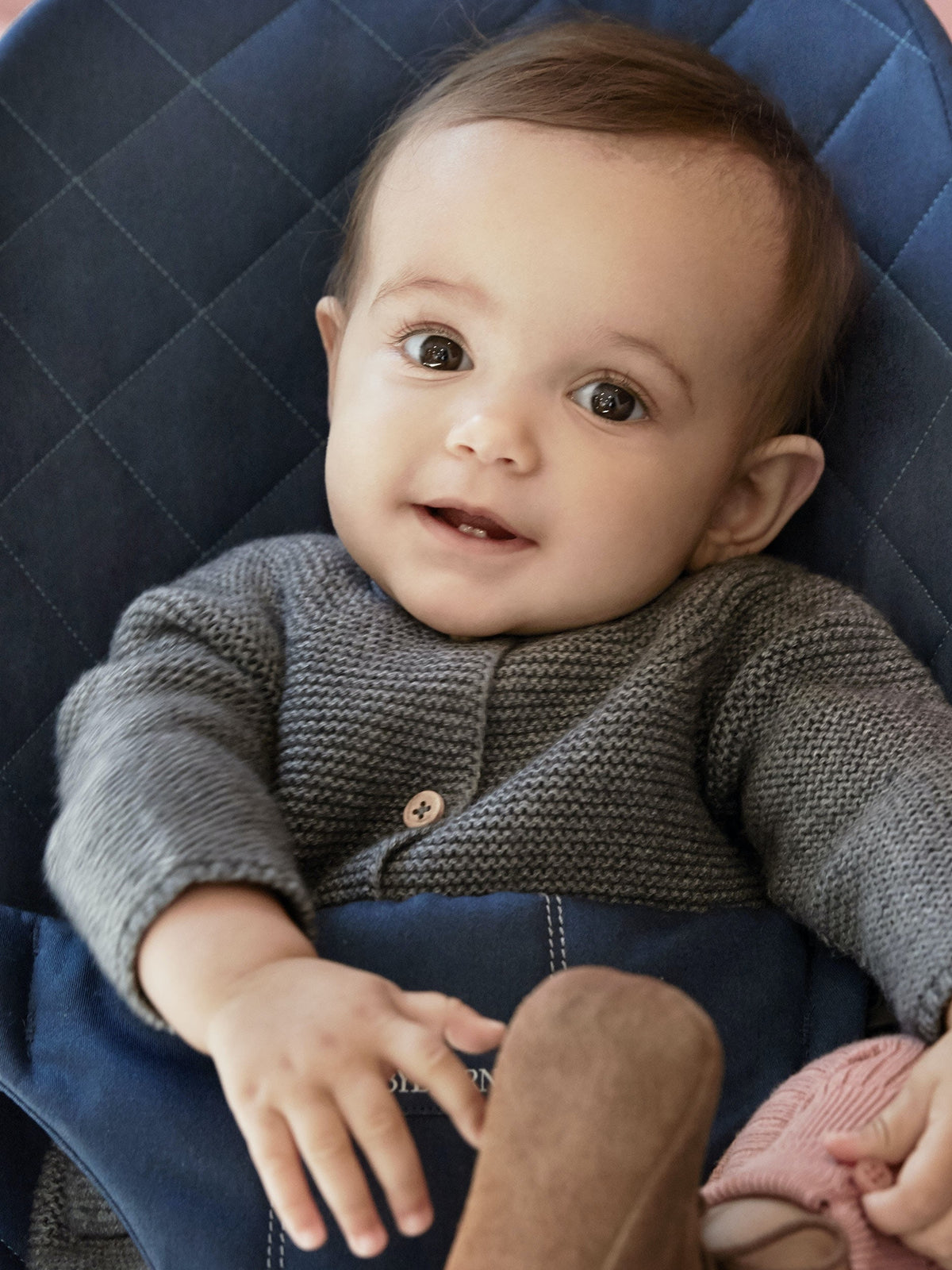 BabyBjorn - Balansoar Bliss Midnight Blue, Bumbac - gogobaby.ro