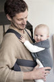 BabyBjorn - Marsupiu anatomic Mini, cu pozitii multiple de purtare, Dark Grey, 3D Jersey