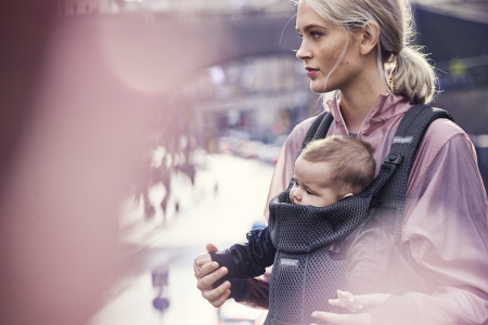 BabyBjorn - Marsupiu anatomic Move, Antracit 3D Mesh