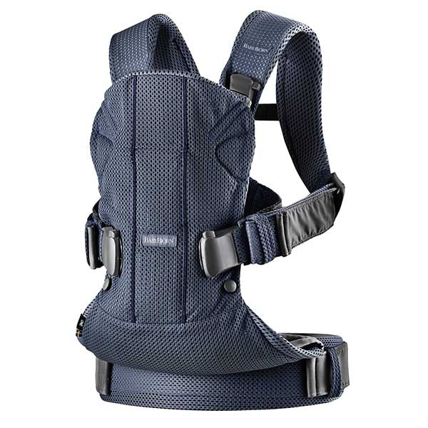 BabyBjorn - Marsupiu anatomic One Air - Navy Blue, 3D Mesh - gogobaby.ro