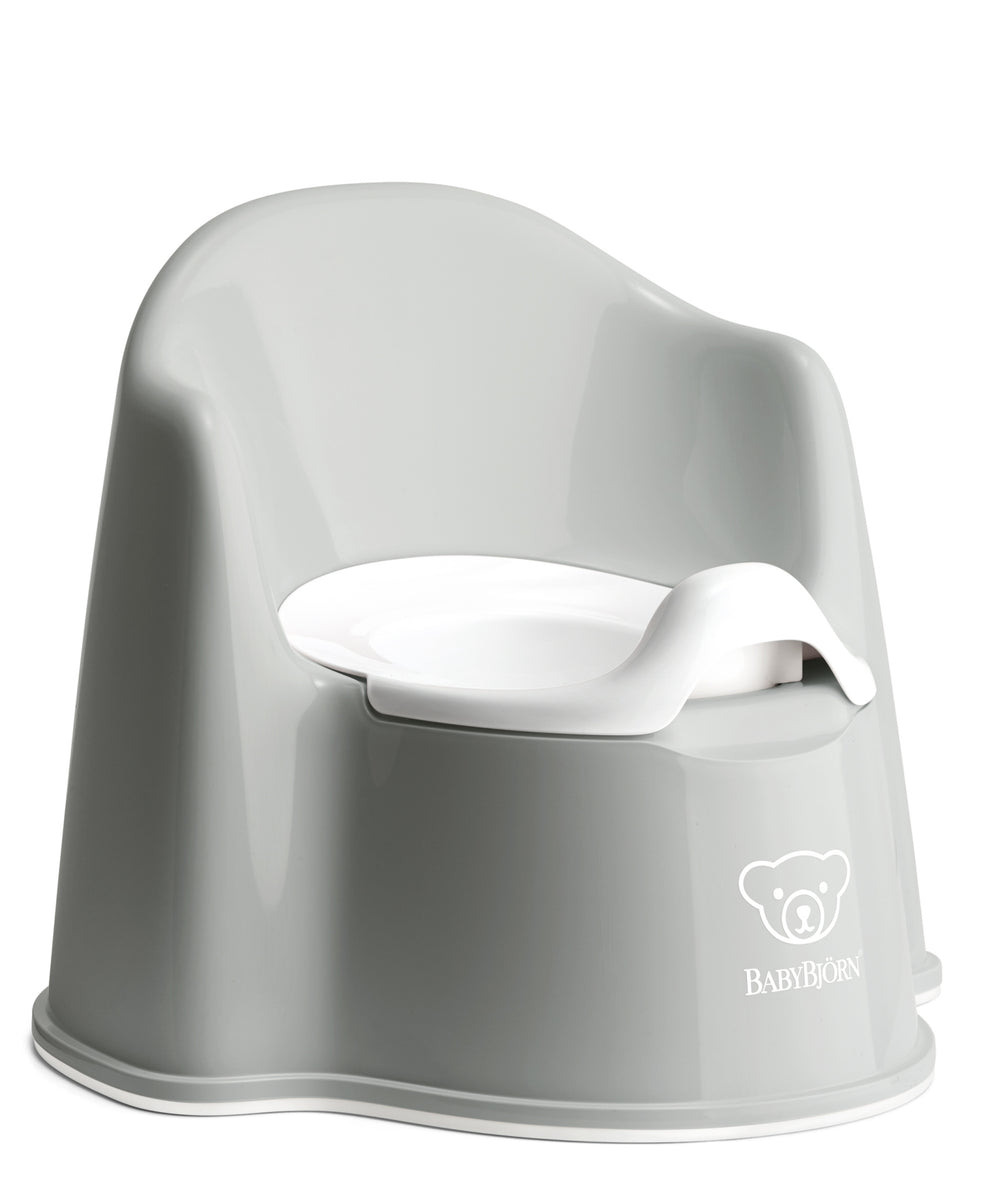 BabyBjorn – Olita cu protectie spate Potty Chair Grey / White