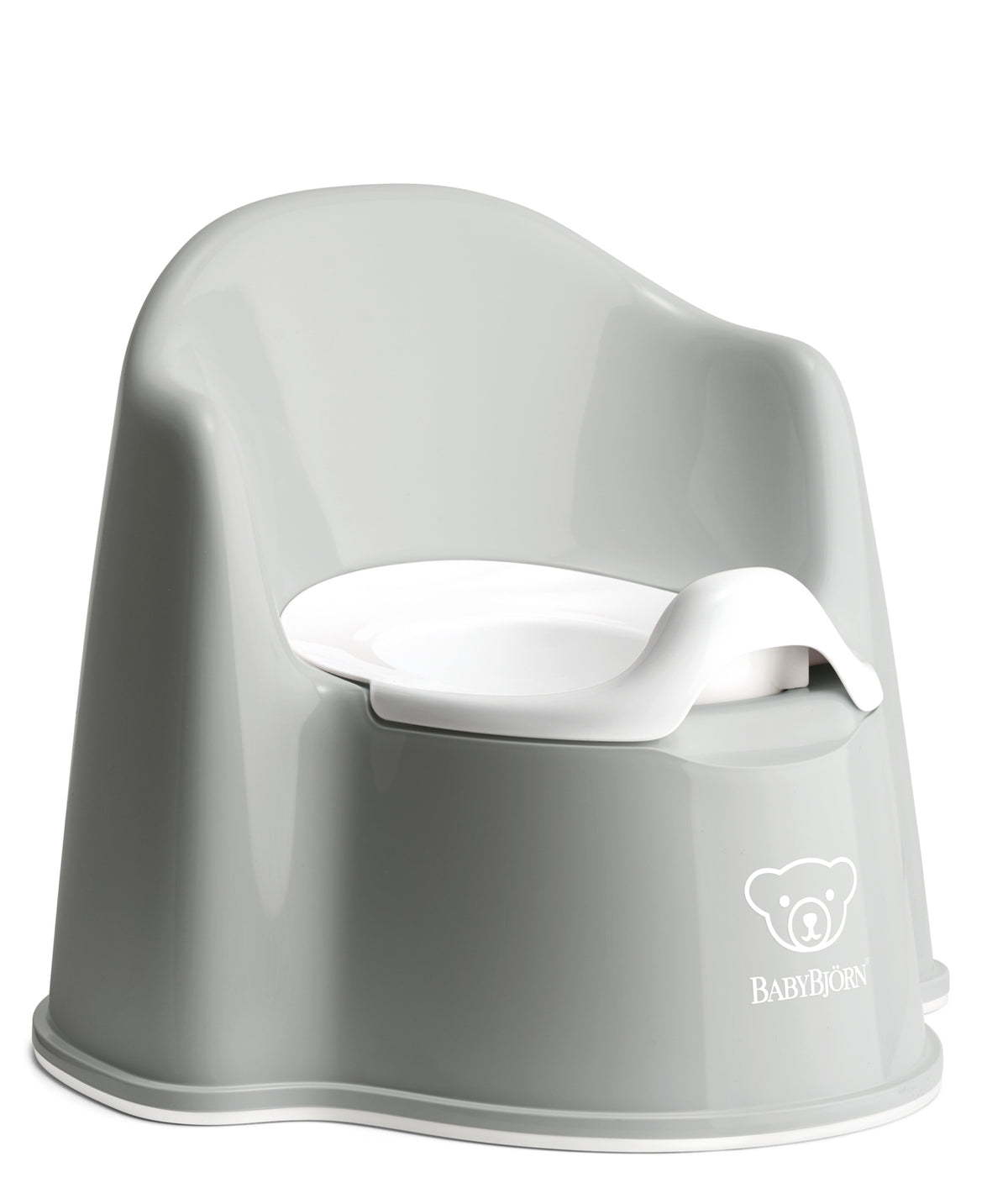 BabyBjorn – Olita cu protectie spate Potty Chair Grey / White - gogobaby.ro