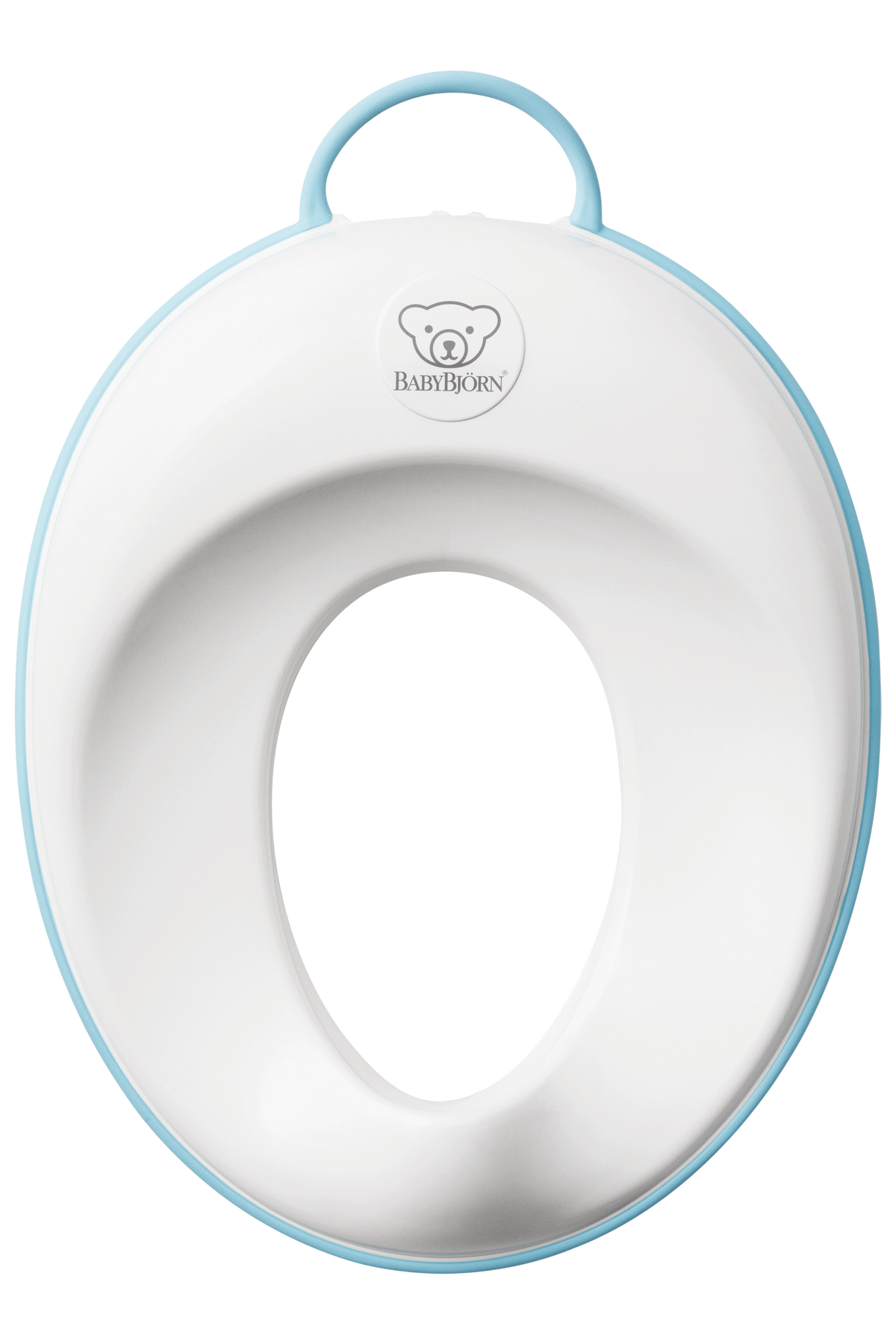 BabyBjorn - Reductor pentru toaleta Toilet Training Seat, White/Turquoise - gogobaby.ro
