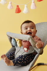 BabyBjorn - Balansoar Bliss Light Grey, 3D Jersey, cu bara de jucarii