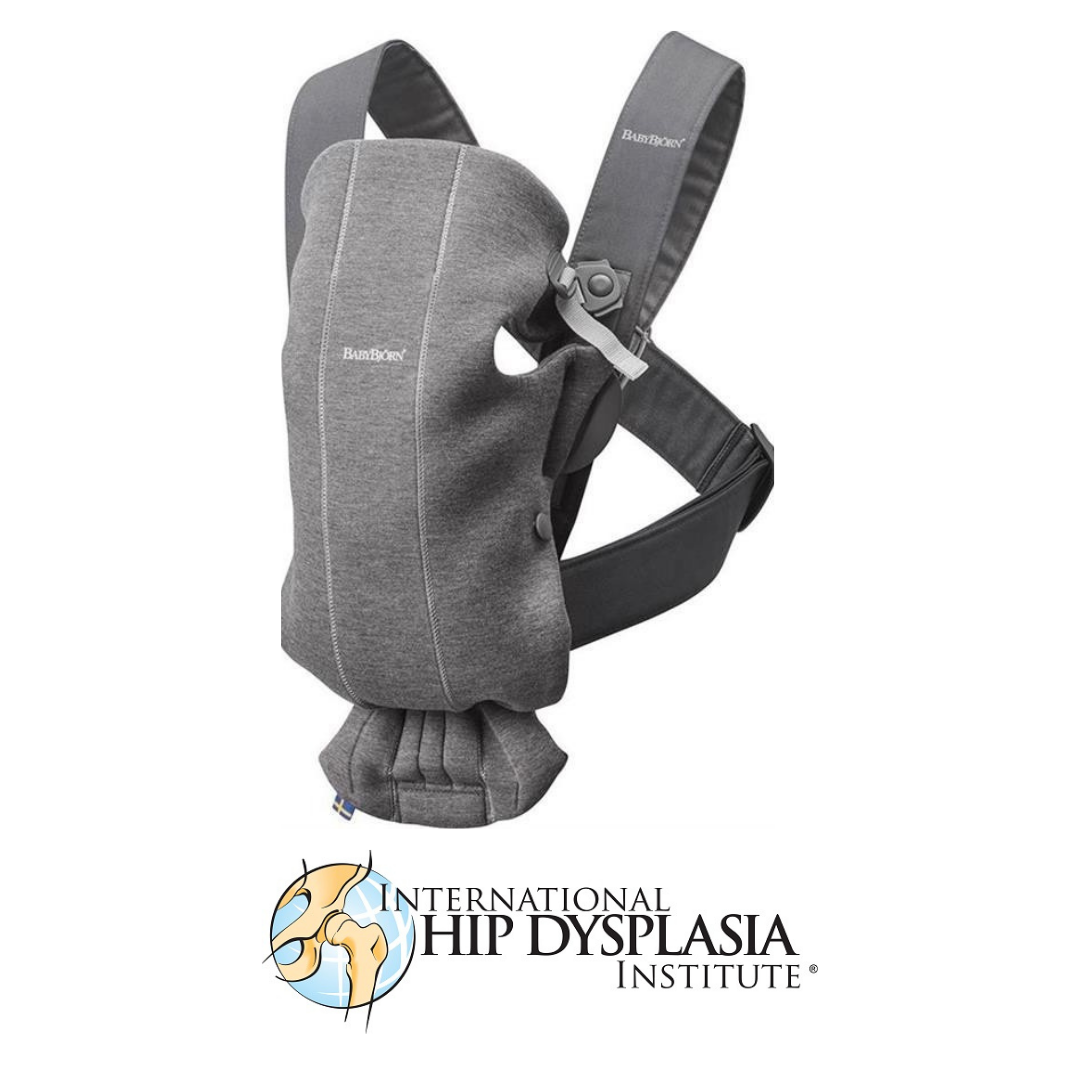 BabyBjorn - Marsupiu anatomic Mini, cu pozitii multiple de purtare, Dark Grey, 3D Jersey