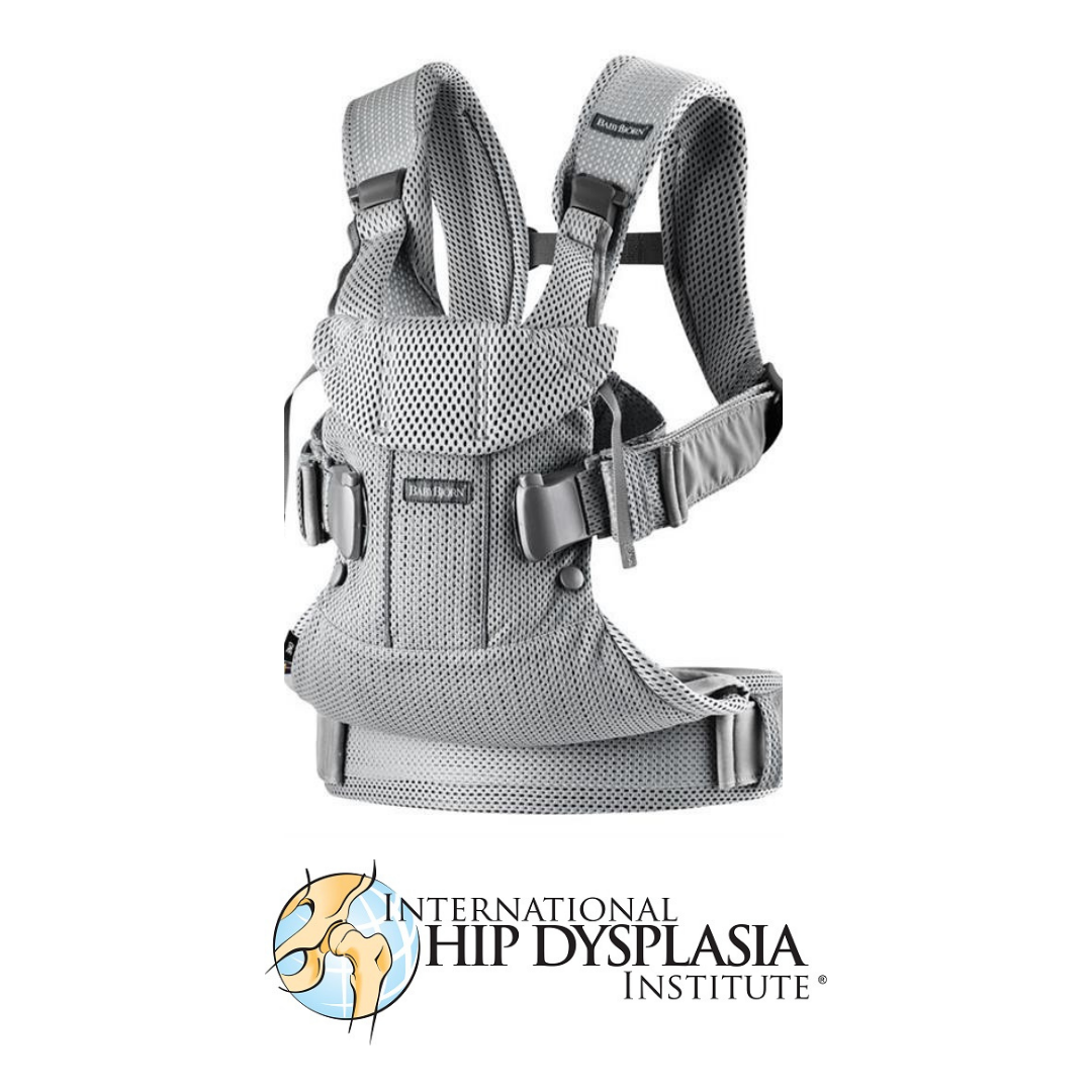 BabyBjorn - Marsupiu anatomic One Air - Silver, 3D Mesh - gogobaby.ro