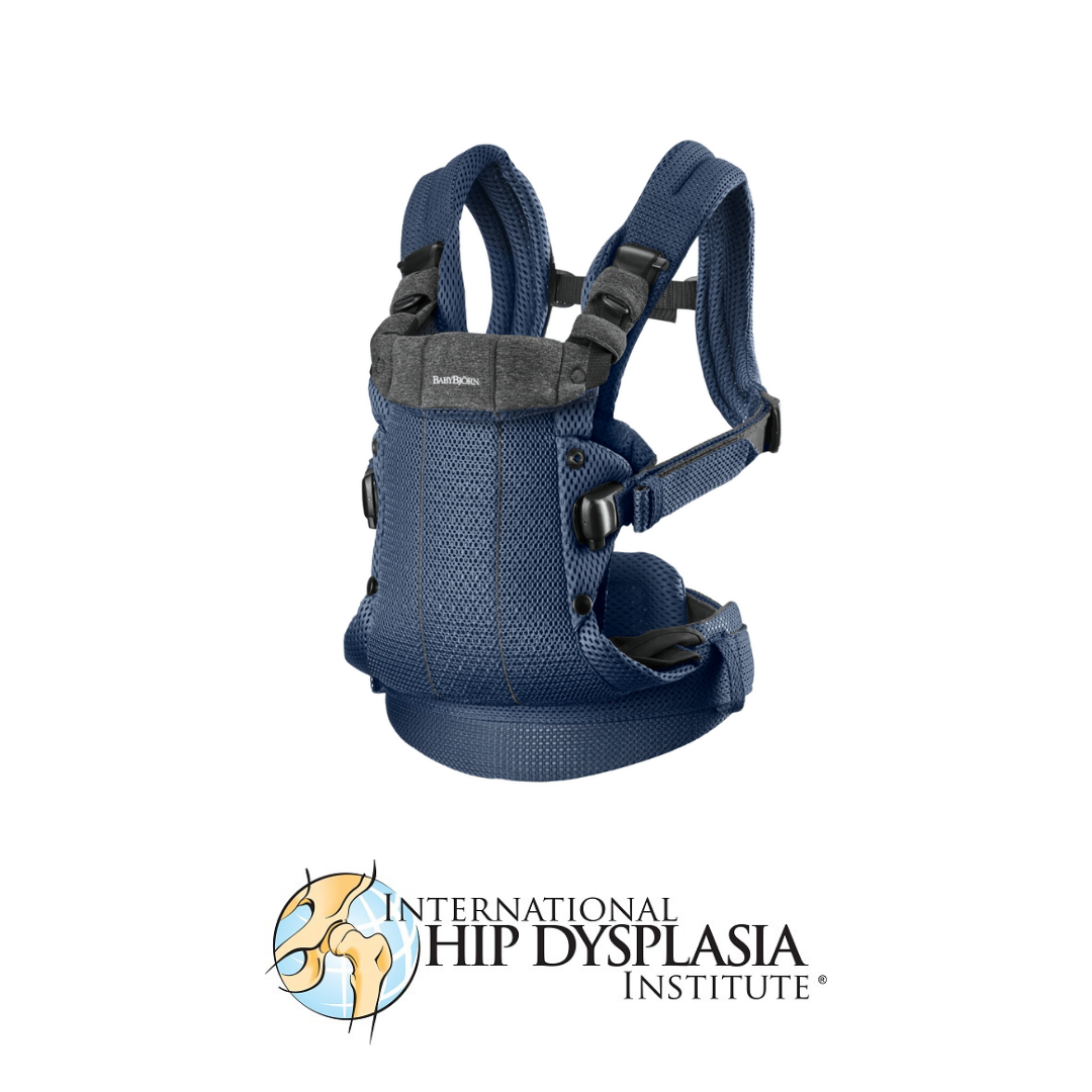 BabyBjorn - Marsupiu anatomic cu multiple pozitii de purtare colectia Harmony, 3D Mesh, Navy Blue - Editie Limitata