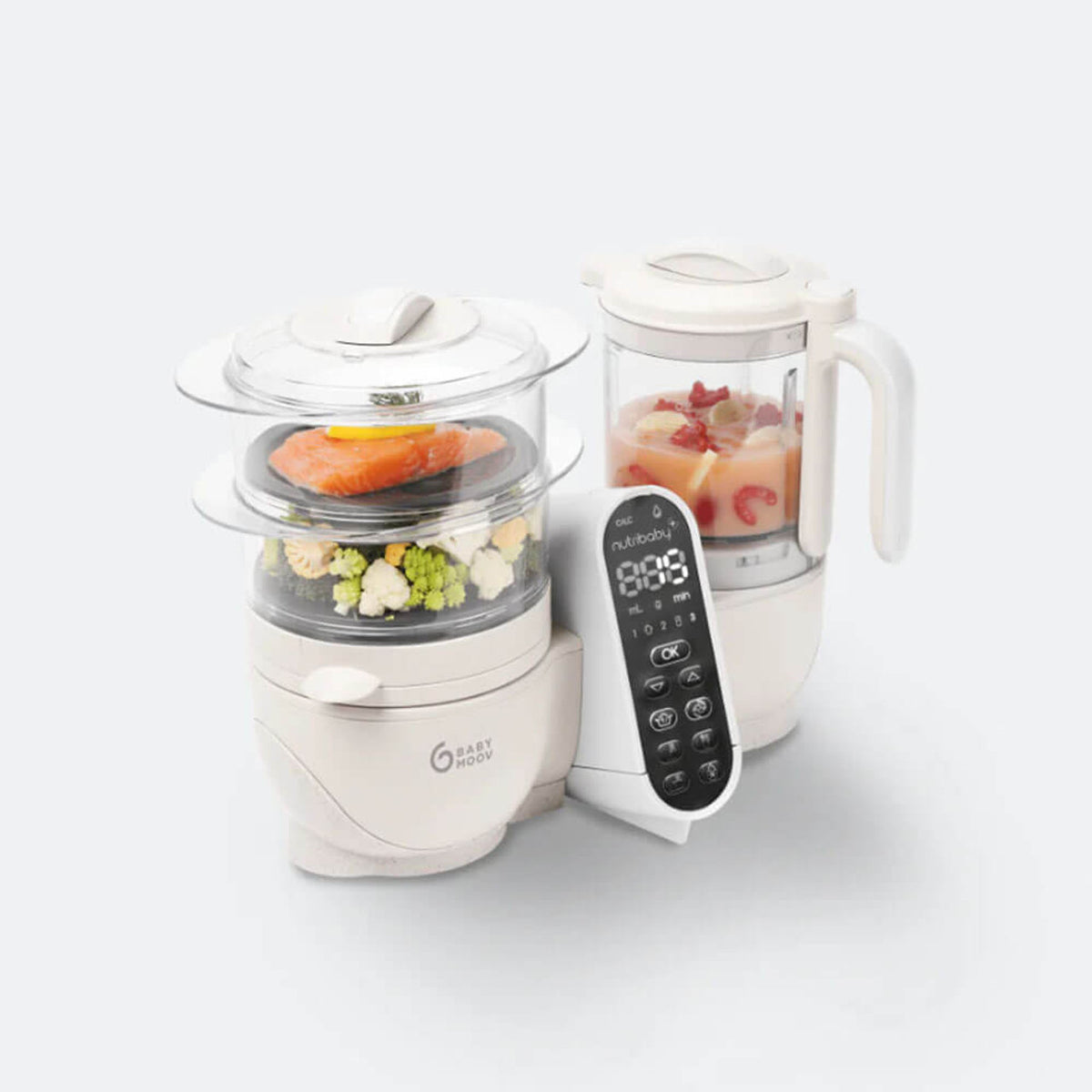 Babymoov - Robot multifunctional 5 in 1 Nutribaby (+) Mineral Beige - gogobaby.ro