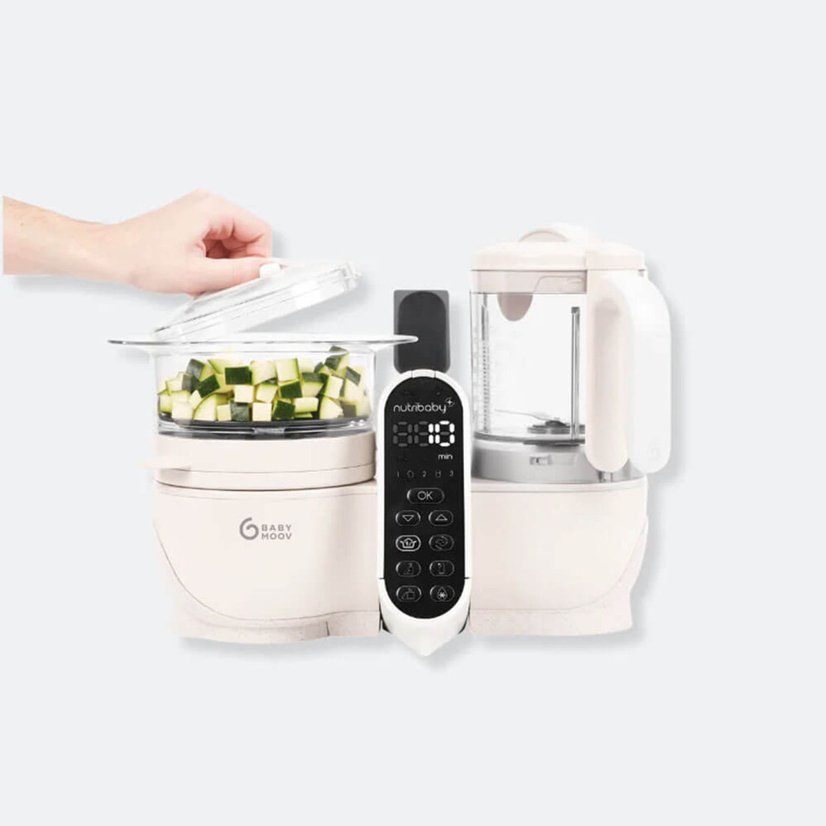 Babymoov - Robot multifunctional 5 in 1 Nutribaby (+) Mineral Beige - gogobaby.ro