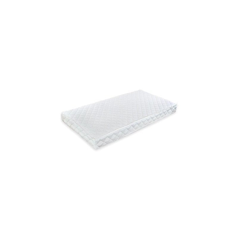 Saltea patut bebe, Babyneeds, Cocos Confort II, Cu husa detasabila, Antialergica, Cu fibre de cocos si strat de burete, 90x50x8 cm, 0 luni+, Alb