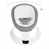 Balansoar electric, Jane, Moon, Cu 5 trepte de viteza, Timer, 12 melodii si 5 sunete ale naturii, Conform cu standardul european EN 12790:2023, Mist