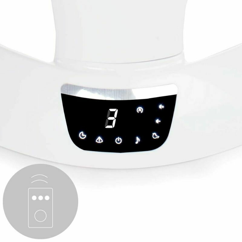 Balansoar electric, Jane, Moon, Cu 5 trepte de viteza, Timer, 12 melodii si 5 sunete ale naturii, Conform cu standardul european EN 12790:2023, Star - gogobaby.ro