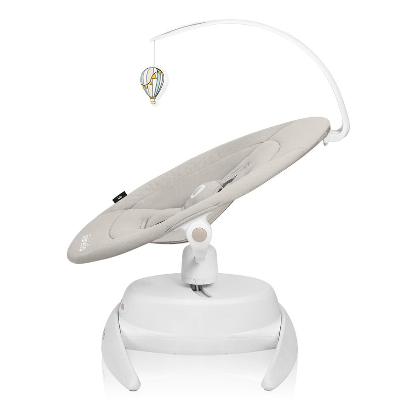Balansoar, Lionelo, Iris, 2 in 1, Rotire 360 grade, Electric, Cu 3 moduri de leganare, Cu 5 trepte de viteza, Cu 3 pozitii de inclinare, 12 melodii, Silentios, Pana la 9 kg, Bej - gogobaby.ro