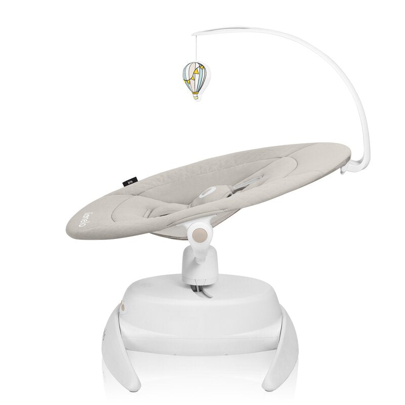 Balansoar, Lionelo, Iris, 2 in 1, Rotire 360 grade, Electric, Cu 3 moduri de leganare, Cu 5 trepte de viteza, Cu 3 pozitii de inclinare, 12 melodii, Silentios, Pana la 9 kg, Bej