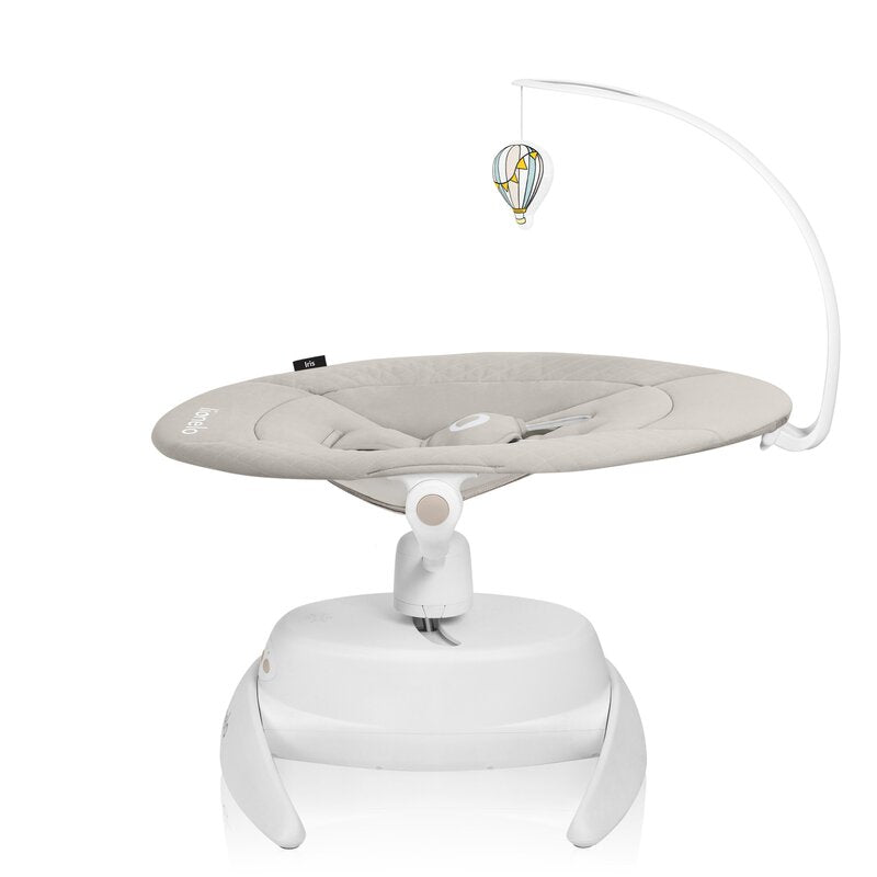 Balansoar, Lionelo, Iris, 2 in 1, Rotire 360 grade, Electric, Cu 3 moduri de leganare, Cu 5 trepte de viteza, Cu 3 pozitii de inclinare, 12 melodii, Silentios, Pana la 9 kg, Bej