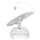 Balansoar, Lionelo, Iris, 2 in 1, Rotire 360 grade, Electric, Cu 3 moduri de leganare, Cu 5 trepte de viteza, Cu 3 pozitii de inclinare, Pana la 9 kg, Gri