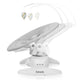 Balansoar, Lionelo, Iris, 2 in 1, Rotire 360 grade, Electric, Cu 3 moduri de leganare, Cu 5 trepte de viteza, Cu 3 pozitii de inclinare, Pana la 9 kg, Gri