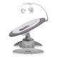 Balansoar, Lionelo, Mell, 2 in 1, Rotire 360 grade, Electric, Cu 3 moduri de leganare, Cu 5 trepte de viteza, Cu 3 pozitii de inclinare, Cu timer, 12 melodii si 2 sunete ale naturii, Pana la 9 kg, Gri