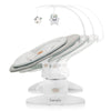 Balansoar, Lionelo, Mell, 2 in 1, Rotire 360 grade, Electric, Cu 3 moduri de leganare, Cu 5 trepte de viteza, Cu 3 pozitii de inclinare, Cu timer, 12 melodii si 2 sunete ale naturii, Pana la 9 kg, Bej