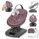Balansoar si sezlong, Lionelo, Blossom, 5 melodii, 5 moduri de balansare, Cu jucarii, Husa respirabila, 60% bambus, Cu telecomanda, Reglare pozitie scaun pentru somn, Pana la 9 kg, Mov