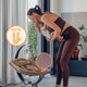 Balansoar si sezlong, Lionelo, Blossom, 5 melodii, 5 moduri de balansare, Cu jucarii, Husa respirabila, 60% bambus, Cu telecomanda, Reglare pozitie scaun pentru somn, Pana la 9 kg, Mov