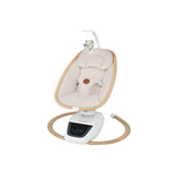 Balansoar si sezlong, Lionelo, Olivia, 2 in 1, Electric, Cu leganare 3D, 5 moduri de balansare in mai multe directii, Cu 13 melodii, Scaun pivotant la 180 grade, Reglabil, Cu arcada jucarii, Bej