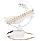 Balansoar si sezlong, Lionelo, Olivia, 2 in 1, Electric, Cu leganare 3D, 5 moduri de balansare in mai multe directii, Cu 13 melodii, Scaun pivotant la 180 grade, Reglabil, Cu arcada jucarii, Bej