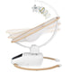 Balansoar si sezlong, Lionelo, Olivia, 2 in 1, Electric, Cu leganare 3D, 5 moduri de balansare in mai multe directii, Cu 13 melodii, Scaun pivotant la 180 grade, Reglabil, Cu arcada jucarii, Bej