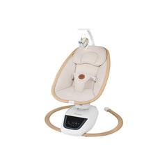 Balansoar si sezlong, Lionelo, Olivia, 2 in 1, Electric, Cu leganare 3D, 5 moduri de balansare in mai multe directii, Cu 13 melodii, Scaun pivotant la 180 grade, Reglabil, Cu arcada jucarii, Bej