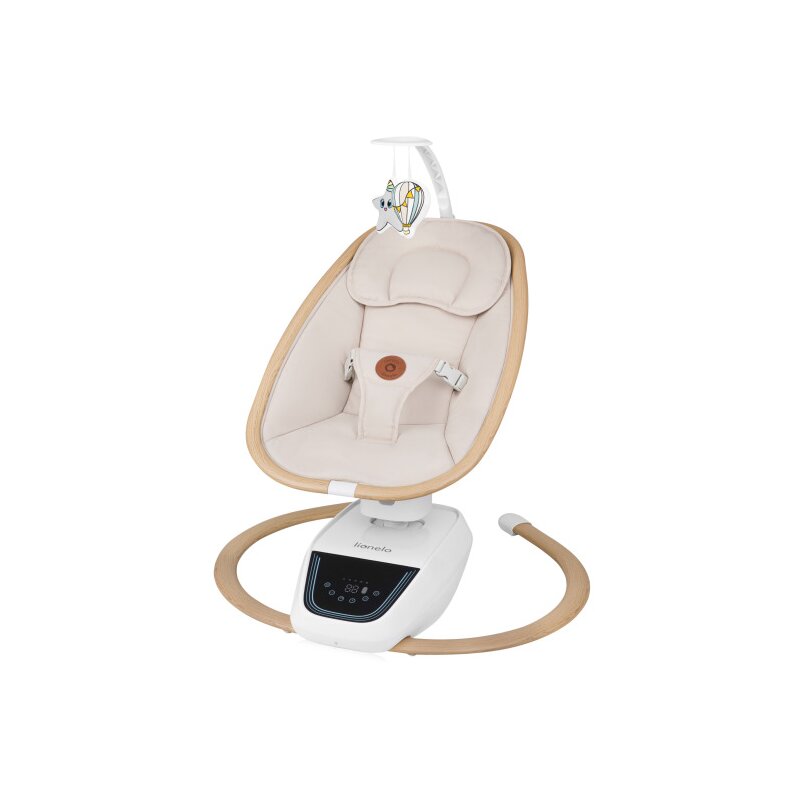 Balansoar si sezlong, Lionelo, Olivia, 2 in 1, Electric, Cu leganare 3D, 5 moduri de balansare in mai multe directii, Cu 13 melodii, Scaun pivotant la 180 grade, Reglabil, Cu arcada jucarii, Bej - gogobaby.ro