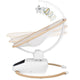 Balansoar si sezlong, Lionelo, Olivia, 2 in 1, Electric, Cu leganare 3D, 5 moduri de balansare in mai multe directii, Cu 13 melodii, Scaun pivotant la 180 grade, Reglabil, Cu arcada jucarii, Bej