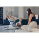 Balansoar si sezlong, Lionelo, Olivia, 2 in 1, Electric, Cu leganare 3D, 5 moduri de balansare in mai multe directii, Cu 13 melodii, Scaun pivotant la 180 grade, Reglabil, Cu arcada jucarii, Bej