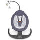 Balansoar si sezlong, Lionelo, Ralf, 2 in 1, Electric, Cu telecomanda si cablu USB, Cu miscare laterala de balansare si 5 niveluri diferite de viteza, Cu 12 melodii, Gri/Alb