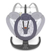 Balansoar si sezlong, Lionelo, Ralf, 2 in 1, Electric, Cu telecomanda si cablu USB, Cu miscare laterala de balansare si 5 niveluri diferite de viteza, Cu 12 melodii, Gri/Alb