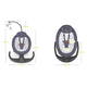 Balansoar si sezlong, Lionelo, Ralf, 2 in 1, Electric, Cu telecomanda si cablu USB, Cu miscare laterala de balansare si 5 niveluri diferite de viteza, Cu 12 melodii, Gri/Alb