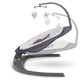 Balansoar si sezlong, Lionelo, Ralf, 2 in 1, Electric, Cu telecomanda si cablu USB, Cu miscare laterala de balansare si 5 niveluri diferite de viteza, Cu 12 melodii, Gri Grafit, Resigilat