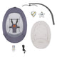 Balansoar si sezlong, Lionelo, Ralf, 2 in 1, Electric, Cu telecomanda si cablu USB, Cu miscare laterala de balansare si 5 niveluri diferite de viteza, Cu 12 melodii, Gri Grafit, Resigilat