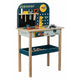 Banc de lucru, Free2Play, My first wooden Work Bench, Cu diverse unelte si accesorii, Pliabil, 55 x 28,5 x 85 cm, 36 luni+, Multicolor