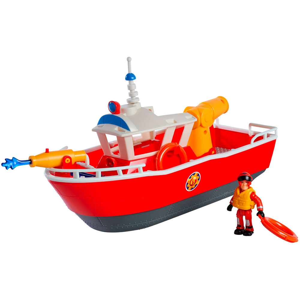 Barca Simba Fireman Sam Titan Fireboat 32 cm cu figurina si accesorii - gogobaby.ro